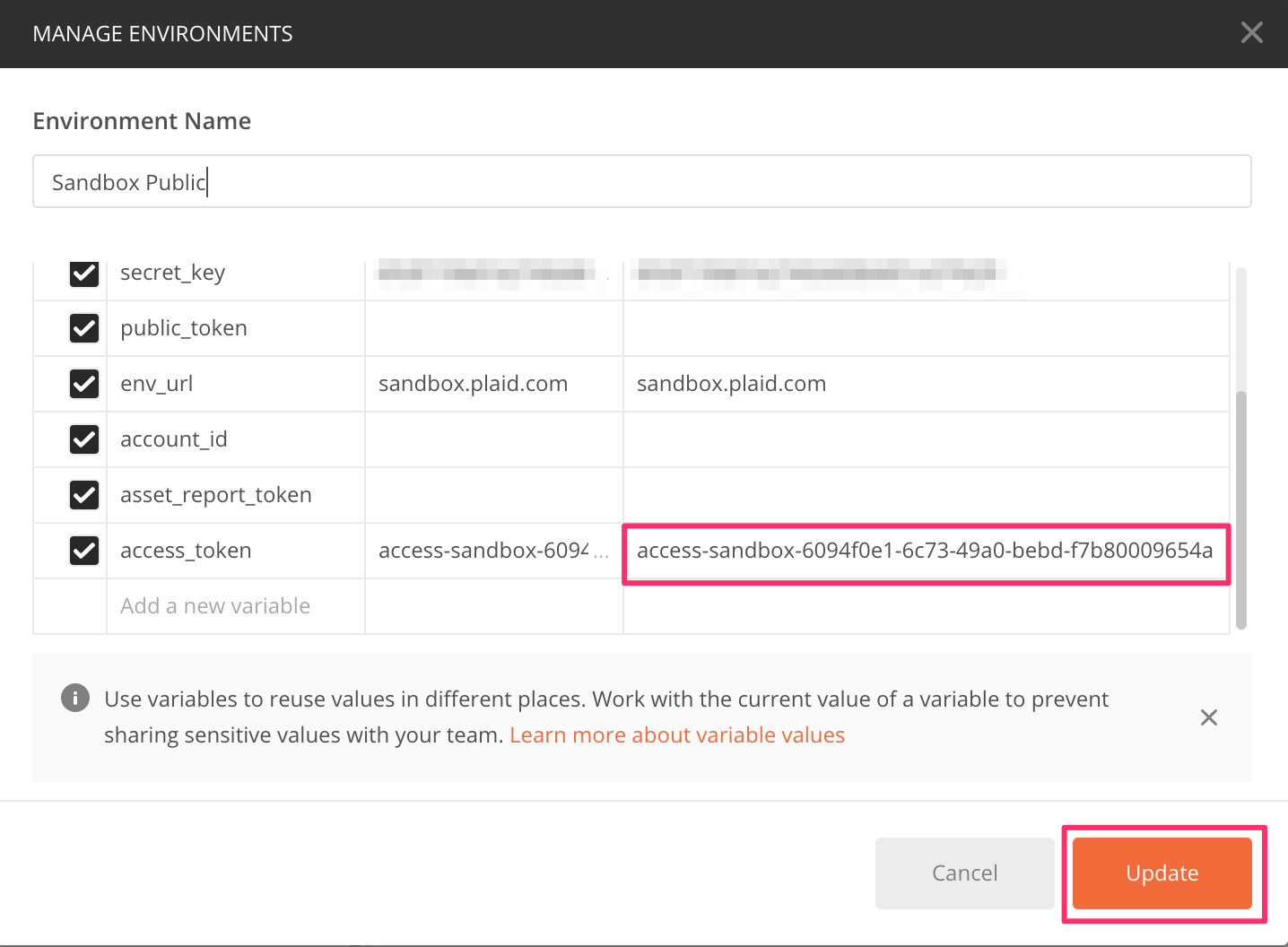 add-access-token-to-env-variables