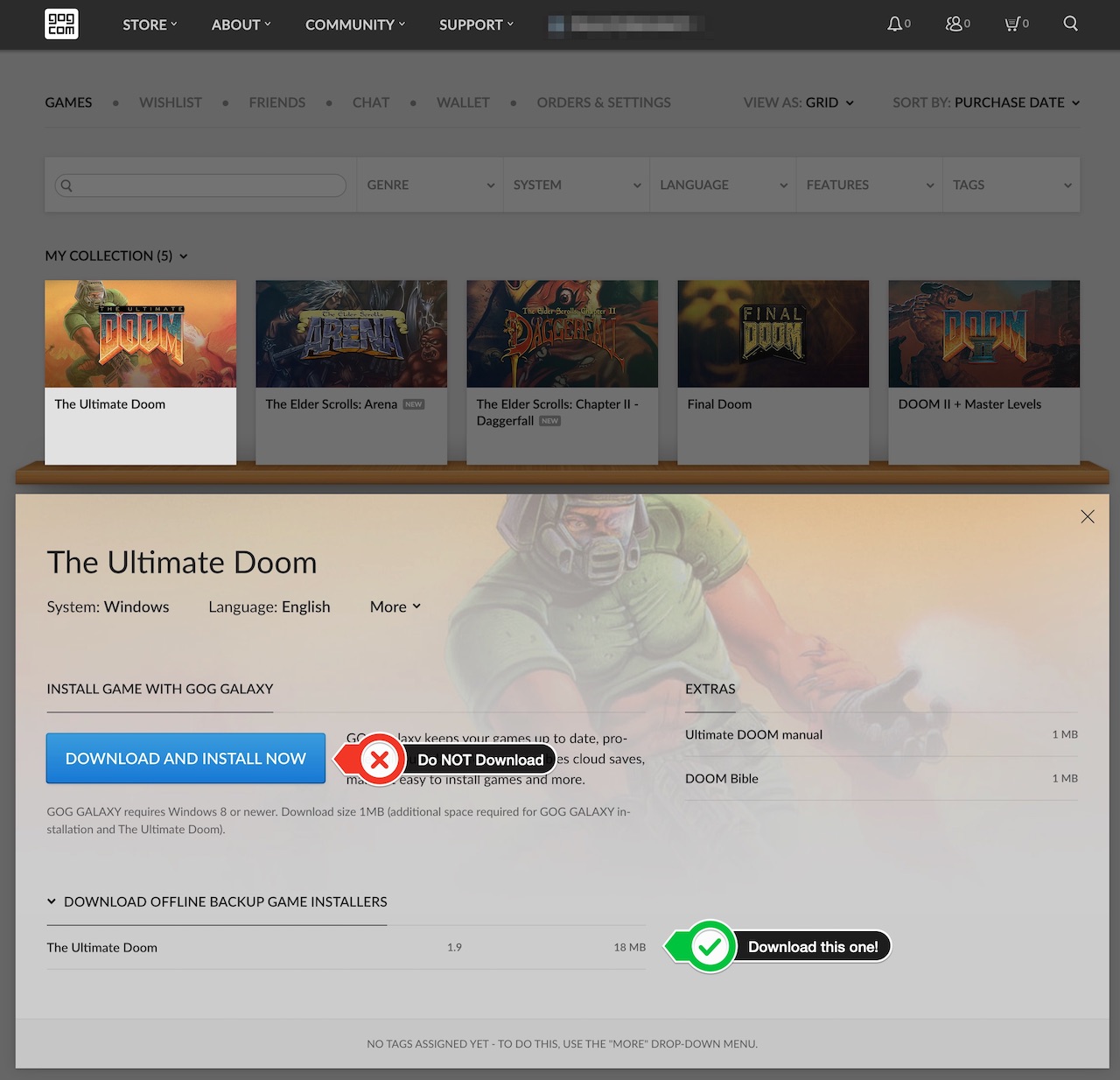 Download the Doom Offline Backup Game Installers from GOG.com